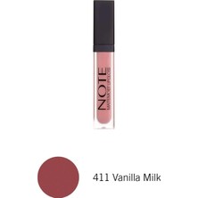 1001 Cosmetics Mattemoist Lipgloss 411 Vanilla Milk Yarı Mat Saten Bitişli Likit Ruj - Nude