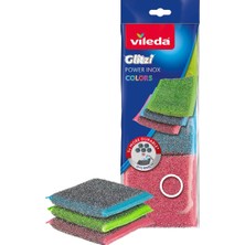 1001 Glitzi 3 Lü Power Inox Colors Çelik Bulaşık Süngeri