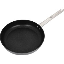 1001 Master Titanium 24CM Tava, Çelik Sap Metalik Gri