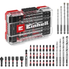 1001 Orijinal Einhell M-Case 39-Parça Darbeye Dayanıklı Uç Seti (25 mm Uçlar, Metal Matkap Uçları,