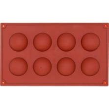 1001 8 Li Yarım Küre Silikon Mouse Pasta Kalıbı NOCOLOR-4AE0C921 ECMELNM546