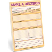 1001 Make A Decision Pad, Checklist Funny Office Not Defterleri (Pastel Versiyon), 15,2 x 22,9 cm