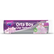 1001 Premium Büzgülü Çöp Torbası Kiraz Çiçeği Kokulu Orta Boy 15'li