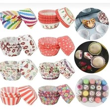 1001 Renkli Kağıt Muffin Kek Kalıpları, 100 Adet