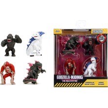 1001 253252035, Godzilla 4'lü Figür Seti, Die-Cast (Metal), Pop-Culture Dizayn, Koleksiyon Figürleri,