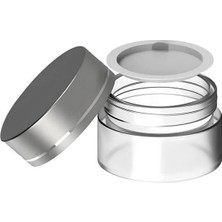1001 35 ml Boş Şeffaf Cam Seyahat Krem ve Organizer Kavanozu Kozmetik Şişesi
