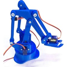 1001 Arduino Robot Kol Kiti 3D Baskı Birleşmiş Halde Robot Kol - Mavi