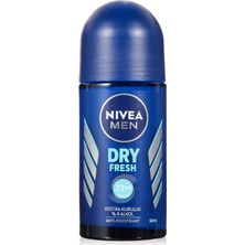 1001 Men Erkek Roll On Deodorant Dry Fresh 72 Saat Anti-Perspirant Koruma, Ekstra Kuruluk, 50 ml