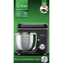 1001 Kiwi KMX-3638 Hamur Yoğurma & Stand Mikser 5,3 Lt 1300W Mutfak Şefi Siyah