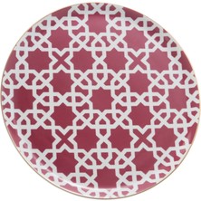 1001 Morocco Desen5 Fuşya Düz Tabak 28CM
