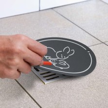 1001 Sevimli Tavşan Desenli Silikon Gider Kapağı, Banyo ve Mutfak Için Kötü Koku Önleyici Silikon