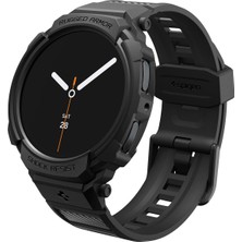 1001 Galaxy Watch8 (40MM) ile Uyumlu Kılıf & Kordon Rugged Armor Pro Üst Düzey Koruma Siyah Kayış -