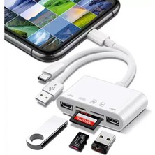 1001 NK1032 Pro Type-C Lightning Usb-A To 2x Usb3.0 Sd Tf Pd Kart Okuyucu Çevirici Hub Adaptör
