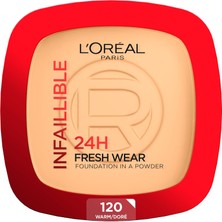 1001 Infaillible 24H Fresh Wear Pudra Fondöten 120 Vanilla