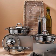 1001 Aria 6 Parça Çelik Sahan Set 14-16-18 cm AR256855