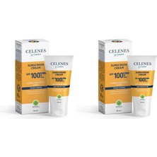 1001 Celenes Herbal Spf 100 Suya Dayanıklı Güneş Kremi (50 Ml) (2 Paketi)