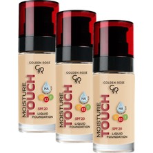 1001 Moisture Touch Foundation No: 106 - Hyaluronik Asitli Nemlendirici Fondöten Spf 20-30 ml (3 Paketi)
