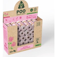 1001 Poo Dışkı Poşeti 15 Yaprak Gül Kokulu 30LU Paket