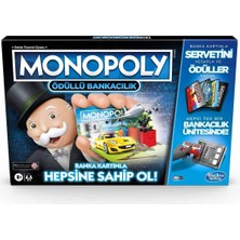 1001 Hasbro Gaming Monopoly Ödüllü Bankacılık Kutu Oyunu, 8+ Yaş, 2-4 Oyuncu