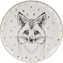 1001 Forest Fox 20 cm Düz Tabak, Çok Renkli