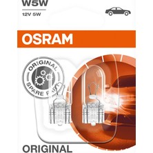 1001 Orijinal W5 W Halojen, Konum ve Plakası Işığı Double Blister Beyaz 2825-02B