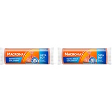 1001 Macromax Ekstra Güçlü Çöp Torbası Orta Boy 55X60 Cm, Soft Kokulu 15 Adet Mutfak Poşeti 2li Pa