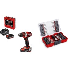 1001 Te-Cd 18/40-1 Li (2x2,0 Ah), Akülü Vidalama + Einhell Vidalama Uç Seti 33 Parça, M-Case Kutu