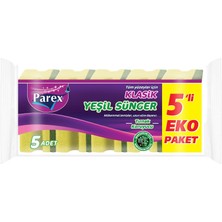 1001 Klasik Yeşil Sünger Oluklu 5'li