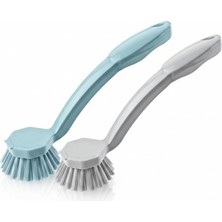 1001 2'li Set Pratik Lavabo ve Bulaşık Fırçası – 23 cm Ergonomik Uzun Saplı, Dayanıklı Kıllar