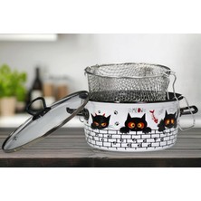 1001 Cat Emaye Kızartma Tenceresi 22 cm
