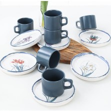 1001 Anatolian Flowers Stackable Çay Takımı 12 Parça 6 Kişilik - 256/261