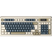 1001 S99 Pro Retro Rgb Gaming 3 Modlu Bluetooth/2.4ghz/usb-C Kablosuz Makrolu Türkçe Q Klavye (Lacivert