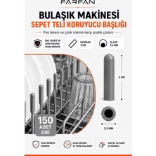 1001 150 Adet Gri | Bulaşık Makinesi Sepetleri Çubukları Için Birinci Sınıf Pas ve Çizilmeleri Ö