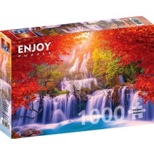 1001 Yapboz 1000 Parça - Thee Lor On Waterfall In Autumn, Tayland