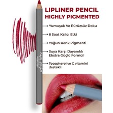 1001 Uzun Süre Kalıcı Dağılma Yapmayan Nemlendirici Dudak Kalemi - Lipliner Pencil 15 Berry Red