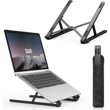 1001 Saiji X2 Taşıma Çantalı Alüminyum Notebook Laptop Standı Siyah
