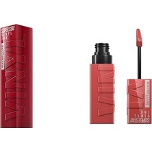 1001 New York Super Stay Vinyl Ink Uzun Süre Kalıcı Likit Parlak Ruj 10 Lippy + Maybelline New York Su