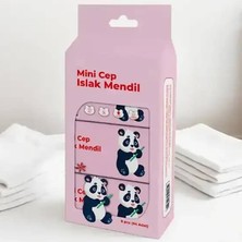 1001 Cep Islak Mendil, Mini Paket, 8'li Set, Kokusuz, Doğal (Pembe)