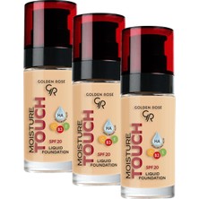 1001 Moisture Touch Foundation No: 109 - Hyaluronik Asitli Nemlendirici Fondöten Spf 20-30 ml (3 Paketi)
