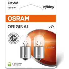 1001 Orijinal Lıne 12V, R5W, Sinyal Lambası, Metal Taban, Çift Blister Ambalaj (2 Lamba)