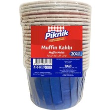 1001 Renkli Muffin Kalıbı 20'li Yeni