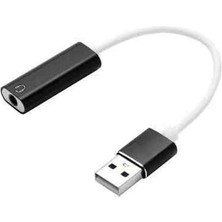 1001 USB Den Mikrofonlu Kulaklık Çevirici (Usb To 3.5 mm Jack) Playstation Uyumlu Bilgisayar Ses Kartı