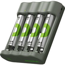 1001 B441 USB Pil Şarj Cihazı 4 Adet 950MAH Aaa Ince Pilli Set