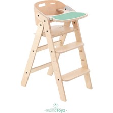 1001 Mychair Ahşap Katlanır Mama Sandalyesi Naturel