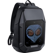 1001 Pixoo Cyberbag Siyah Piksel LED Ekranlı Sırt Çantası