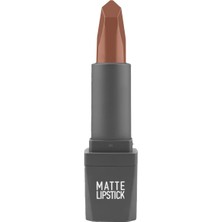 1001 Yoğun Renk Veren Uzun Süre Kalıcı Nemlendirici Kadifemsi Mat Ruj - Matte Lipstick 404 Warm Caram