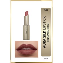 1001 Aura Silk Lipstick 08 Cinnamon Crush Kremsi Yarı Parlak Ruj - Kahverengi
