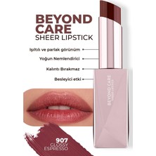 1001 Beyond Care Sheer Lipstick 907 - Glossy Espresso - Yoğun Nemlendirici Besleyici Etki - Parlak Ruj