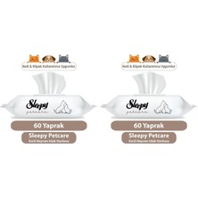 1001 Petcare Evcil Hayvan Islak Havlusu 60 Yaprak (2 Paketi)
