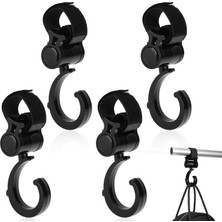 1001 Bebek Arabası Askısı, 4 Pcs 360 Derece Dönebilen Çok Amaçlı Puset Kancası, Dayanıklı Abs P
